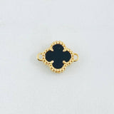 Herraje Trebol Negro 1.1gr / 1.3cm / Oro Amarillo Nac.Esp. 18K *