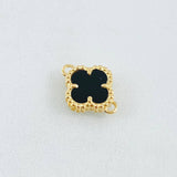 Herraje Trebol Negro 1.1gr / 1.3cm / Oro Amarillo Nac.Esp. 18K *