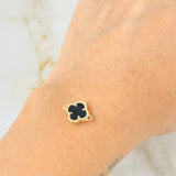 Herraje Trebol Negro 1.1gr / 1.3cm / Oro Amarillo Nac.Esp. 18K *