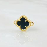 Herraje Trebol Negro 1.05gr / 1.3cm / Oro Amarillo Nac.Esp. 18K *