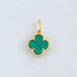 Dije Trebol Verde 1.55gr / 1.9cm / Oro Amarillo Nac.Esp. 18K *