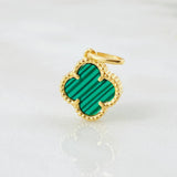 Dije Trebol Verde 1.55gr / 1.9cm / Oro Amarillo Nac.Esp. 18K *