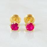 Topos Bisel Cinco Garras 0.85gr / Oro Amarillo 18K *