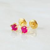 Topos Bisel Cinco Garras 0.85gr / Oro Amarillo 18K *