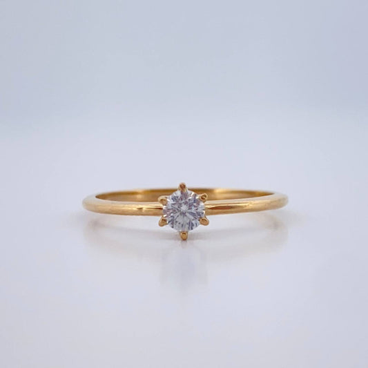 Anillo Solitario 1.2gr / T5 / Oro Amarillo 18K %