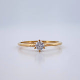 Anillo Solitario 1.2gr / T5 / Oro Amarillo 18K %