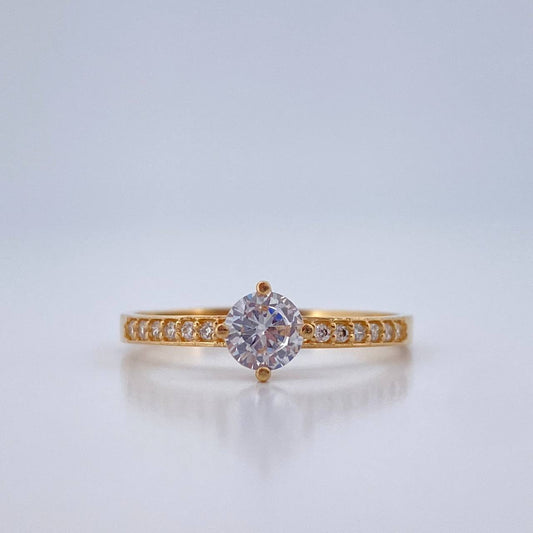 Anillo Solitario Churumbela 1.55gr / T6 1/4 / Oro Amarillo 18K %
