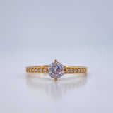 Anillo Solitario Churumbela 1.55gr / T6 1/4 / Oro Amarillo 18K %