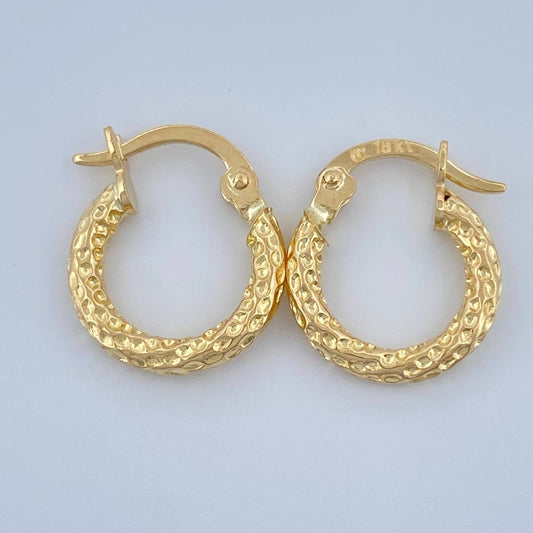 Candongas Carly 0.95gr / 1.5cm / Oro Amarillo 18K %