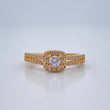 Anillo Halo Cuadrado 2.45gr / T5 1/2 / Oro Amarillo 18K %