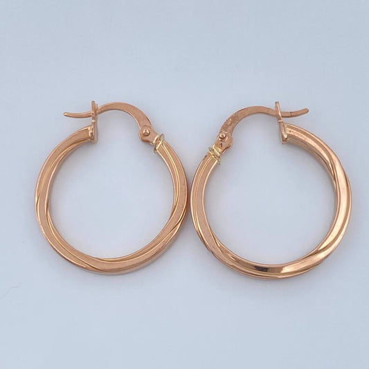 Candongas Ruka 1.55gr / 2.5cm / Oro Rosa 18K %
