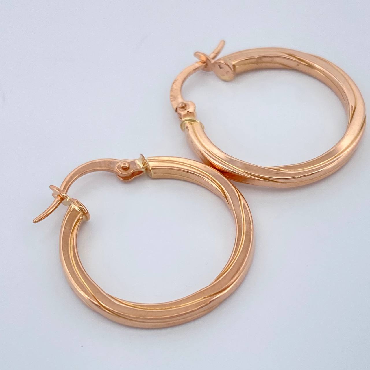 Candongas Ruka 1.55gr / 2.5cm / Oro Rosa 18K %