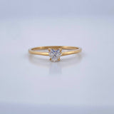 Anillo Corazon 1.3gr / T4 3/4 / Oro Amarillo 18K %