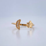 Anillo Abrazo Estrella Luna 1.65gr / T5 1/2 / Oro Amarillo 18K %