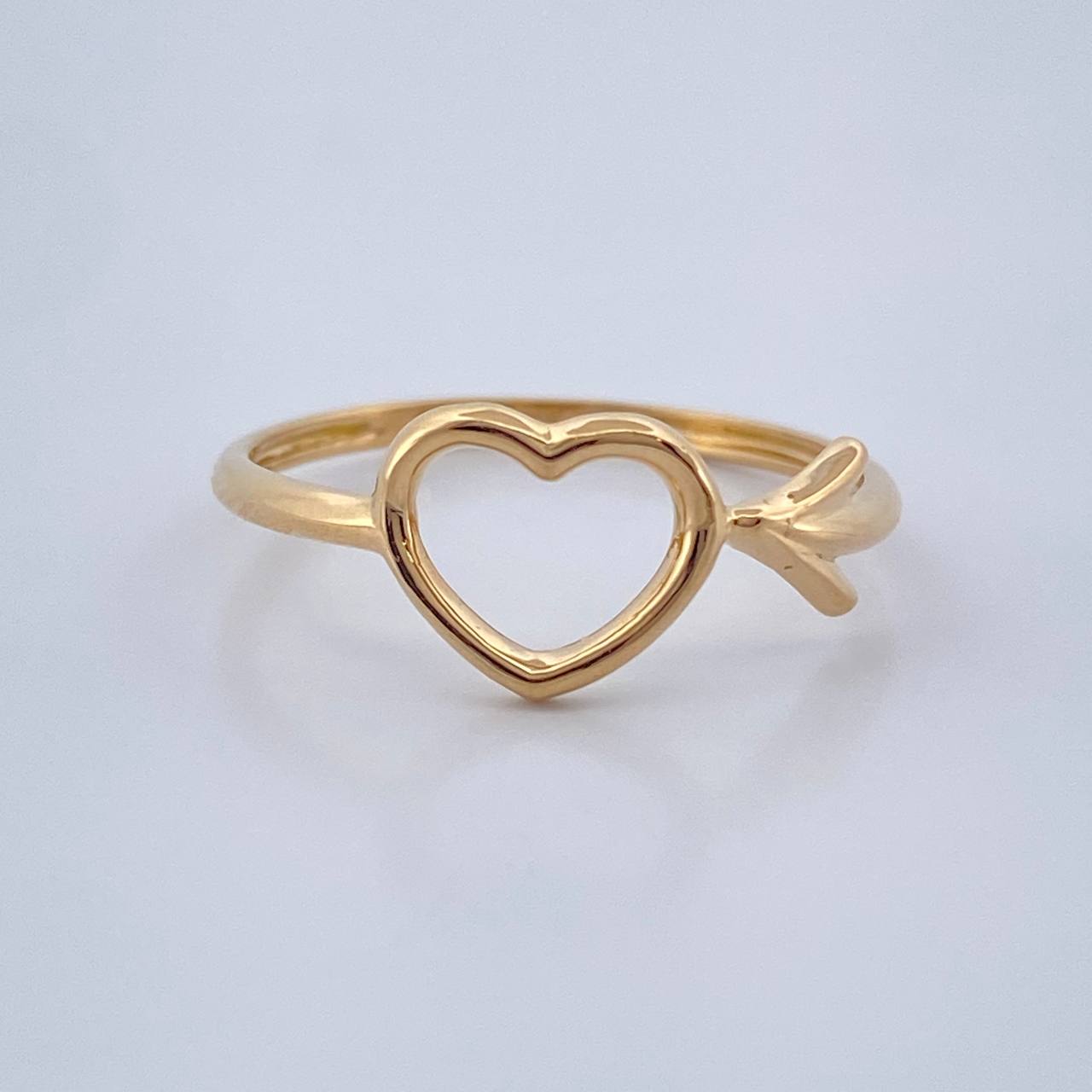 Anillo Silueta Corazon 1.35gr / T6 1/2 / Oro Amarillo 18K %