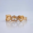 Anillo Corazones 2.55gr / T5 3/4 / Oro Amarillo 18K %