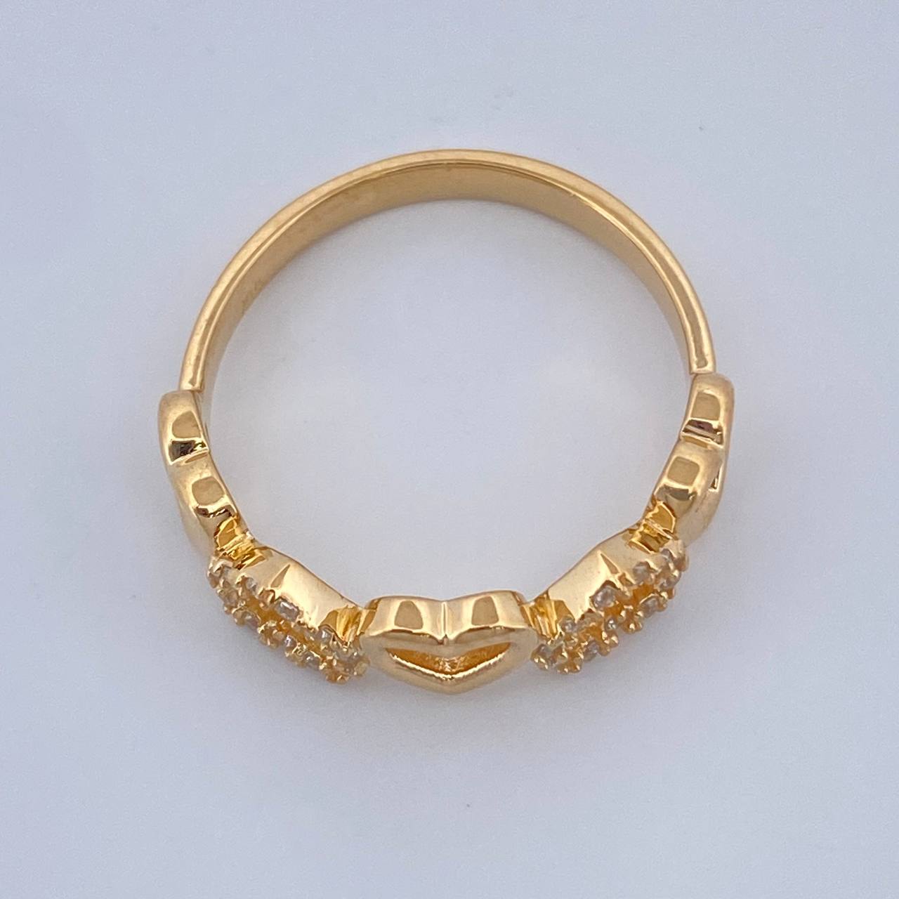 Anillo Corazones 2.55gr / T5 3/4 / Oro Amarillo 18K %