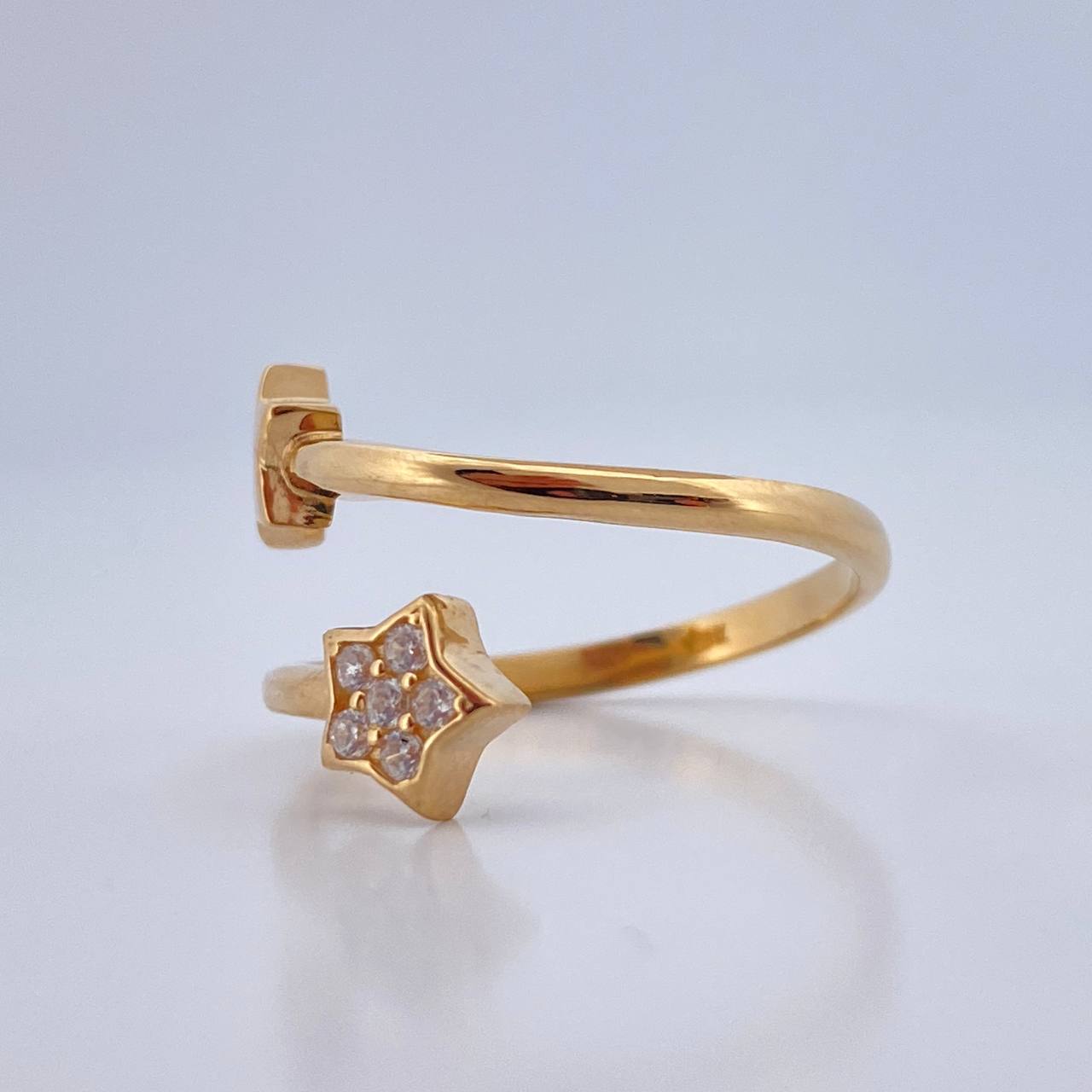 Anillo Abrazo Estrella 3.4gr / T7 / Oro Amarillo 18K %