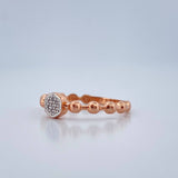 Anillo Exagono 1.6gr / T6 / Oro Rosa Oro Blanco  18K %