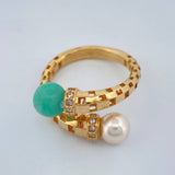 Anillo Tu y Yo 4.7gr / T6 1/4 / Oro Amarillo 18K %