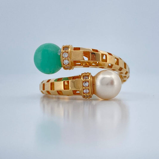 Anillo Tu y Yo 4.7gr / T6 1/4 / Oro Amarillo 18K %