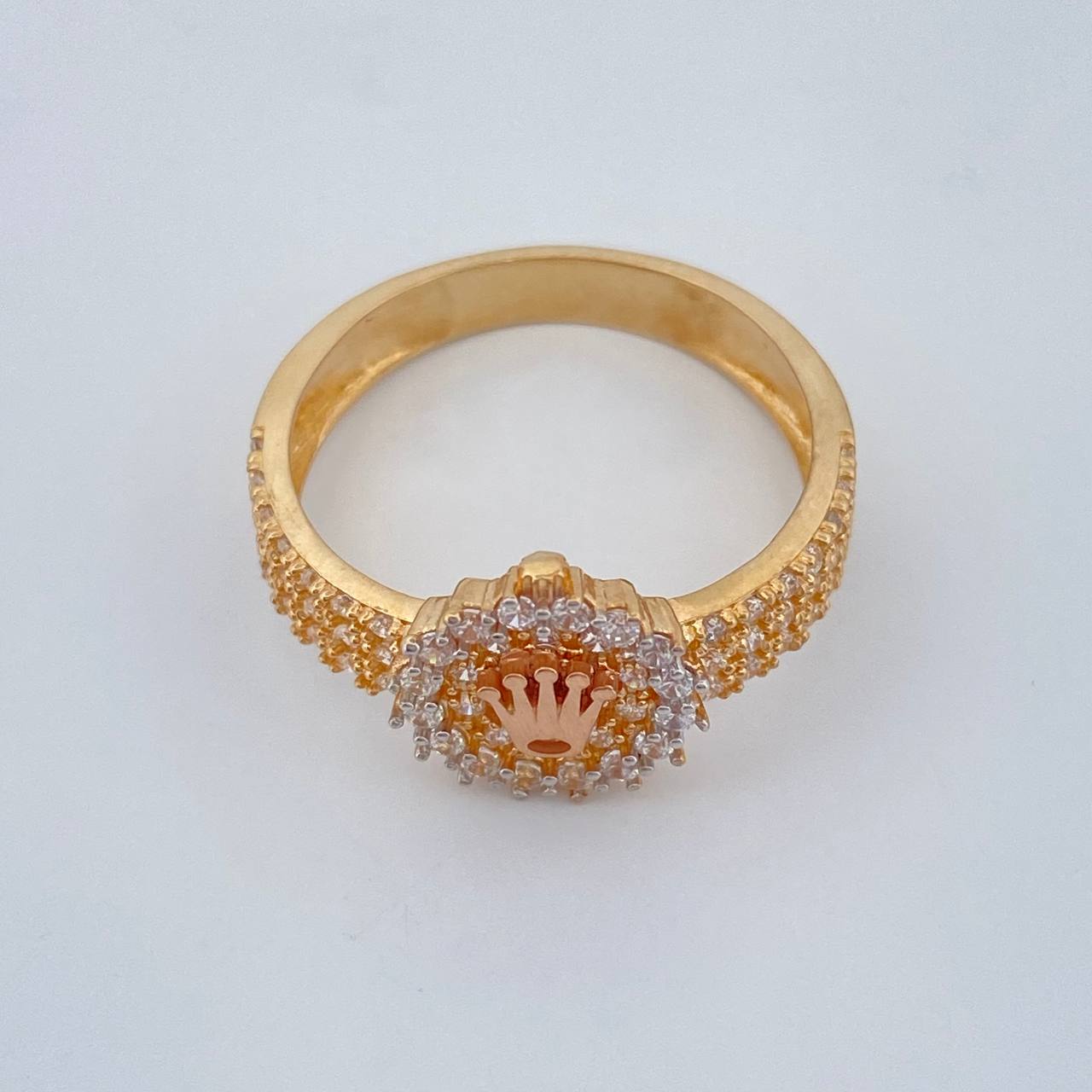 Anillo Corona Rx 3.3gr / T6 1/4 / Tres Oros  18K %