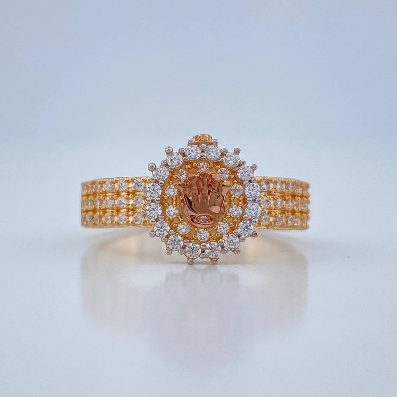 Anillo Corona Rx 3.3gr / T6 1/4 / Tres Oros  18K %