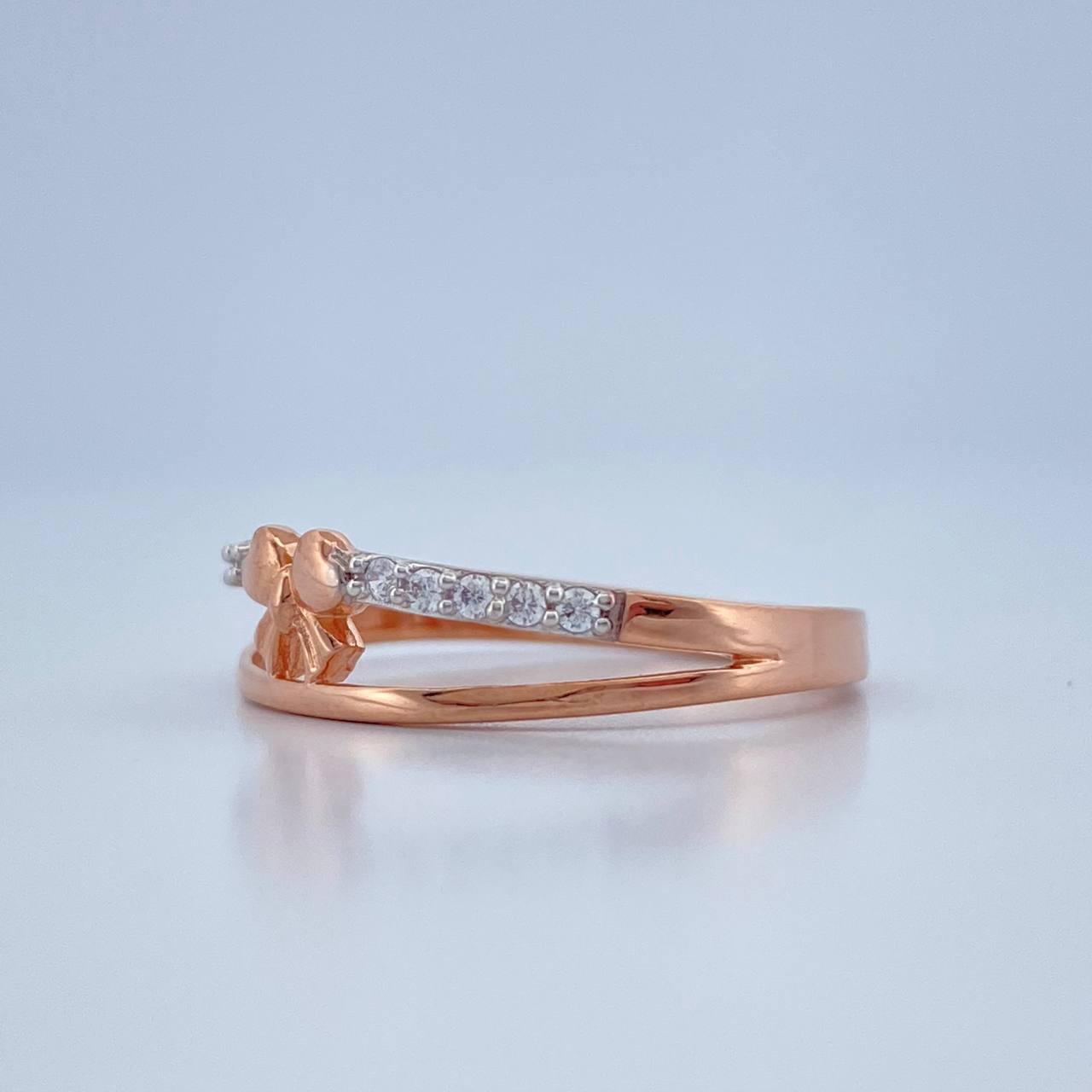 Anillo Moño 1.9gr / T6 3/4 / Oro Rosa Oro Blanco  18K %