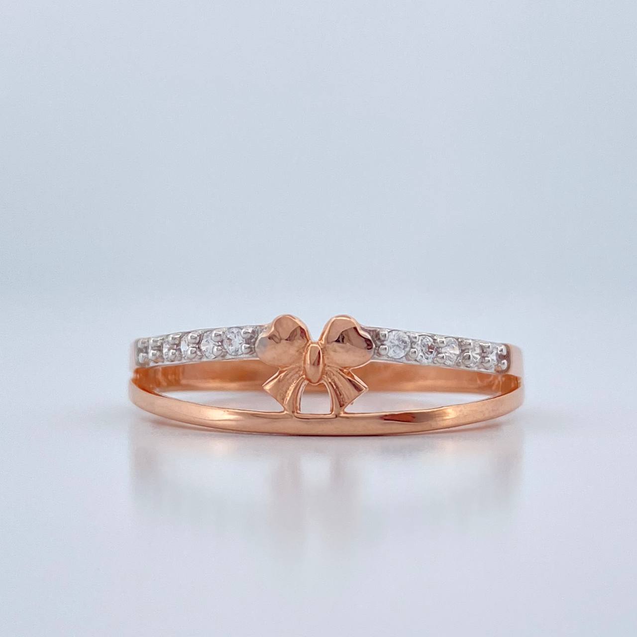 Anillo Moño 1.9gr / T6 3/4 / Oro Rosa Oro Blanco  18K %