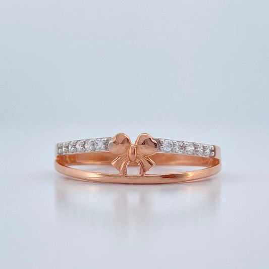 Anillo Moño 1.9gr / T6 3/4 / Oro Rosa Oro Blanco  18K %