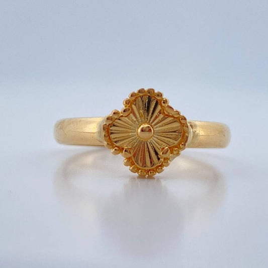 Anillo Trebol 2.3gr / T8 1/4 / Oro Amarillo 18K +