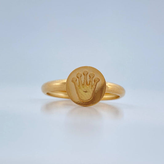 Anillo Corona Rx 1.15gr / T4 3/4 / Oro Amarillo 18K +