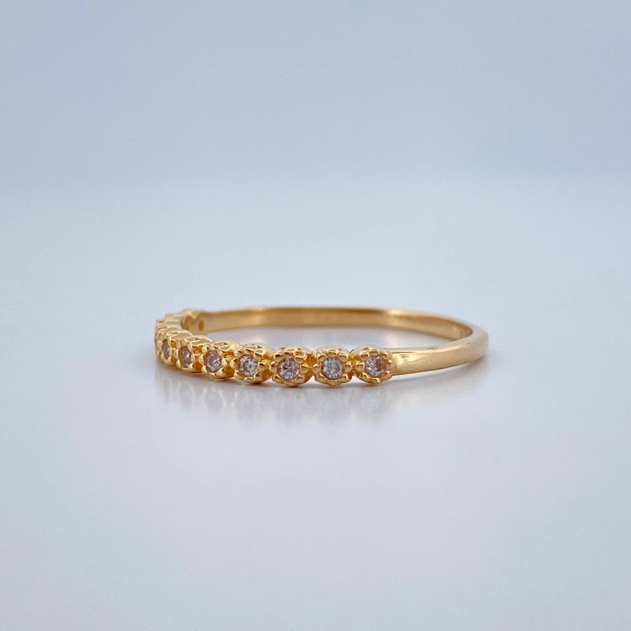 Anillo Churumbela Flores 1.4gr / T7 / Oro Amarillo 18K +