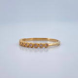 Anillo Churumbela Flores 1.4gr / T7 / Oro Amarillo 18K +