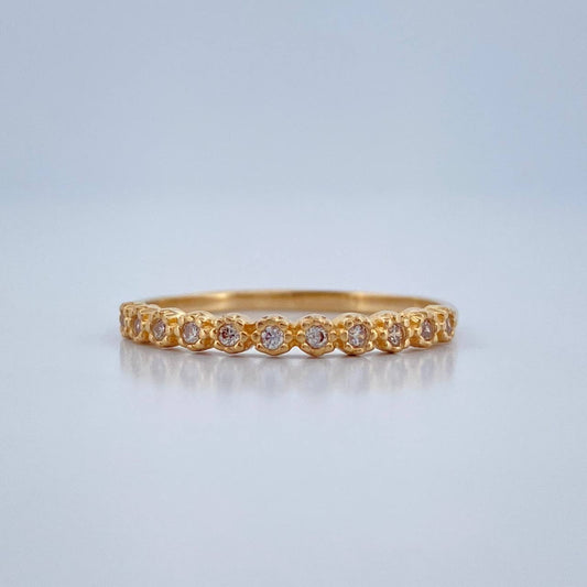 Anillo Churumbela Flores 1.4gr / T7 / Oro Amarillo 18K +