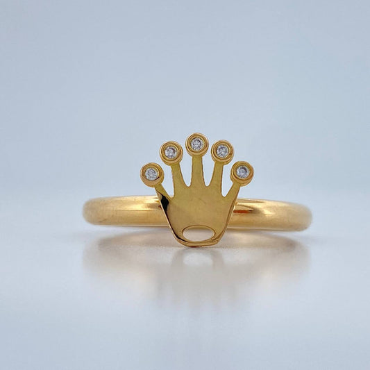 Anillo Corona Rx 1.15gr / T5 1/2 / Oro Amarillo 18K +