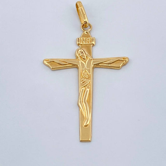 Dije Cruz Cristo 1.45gr / 4.3cm / Oro Amarillo 18K +