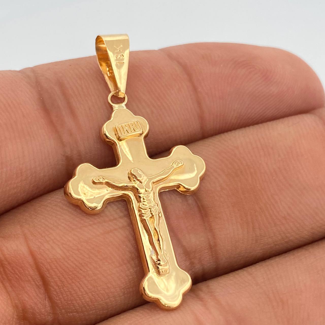Dije Cruz Cristo 1.9gr / 4cm / Oro Amarillo 18K +