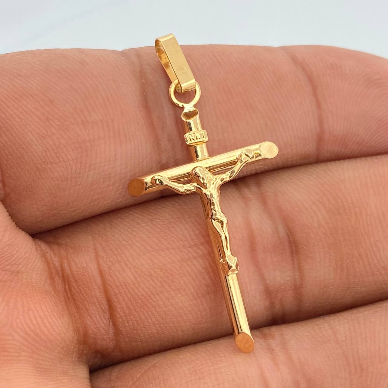 Dije Cruz Cristo 1.35gr / 4.1cm / Oro Amarillo 18K +