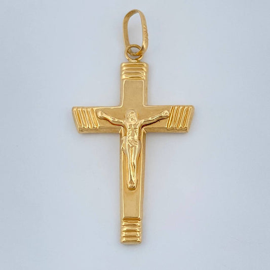 Dije Cruz Cristo 1.5gr / 4cm / Oro Amarillo 18K +