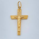Dije Cruz Cristo 1.5gr / 4cm / Oro Amarillo 18K +