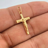 Dije Cruz Cristo 0.85gr / 3cm / Oro Amarillo 18 +