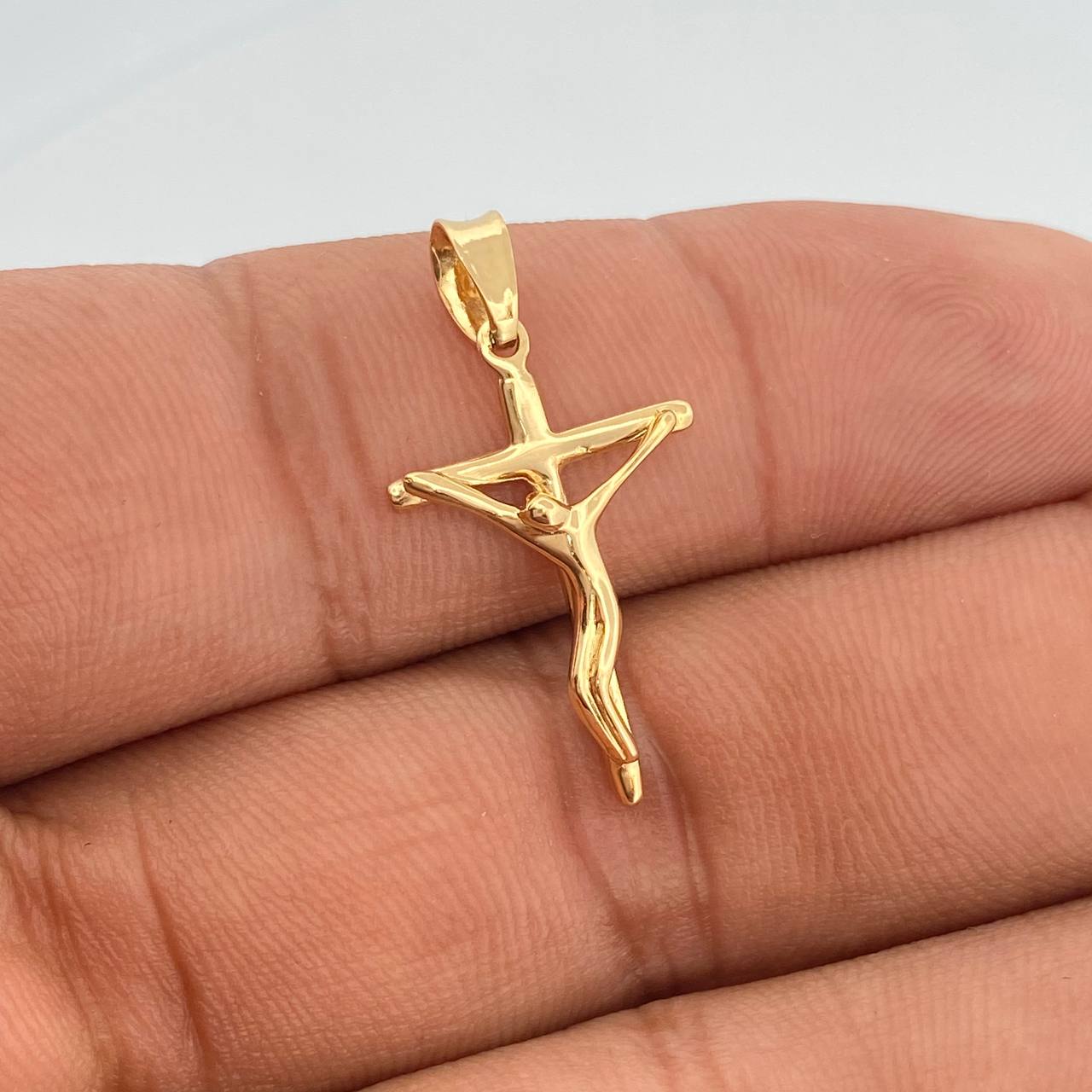 Dije Cruz Cristo 1.25gr / 2.8cm / Oro Amarillo 18K +