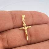Dije Cruz Cristo 0.7gr / 2.5cm / Oro Amarillo 18K +