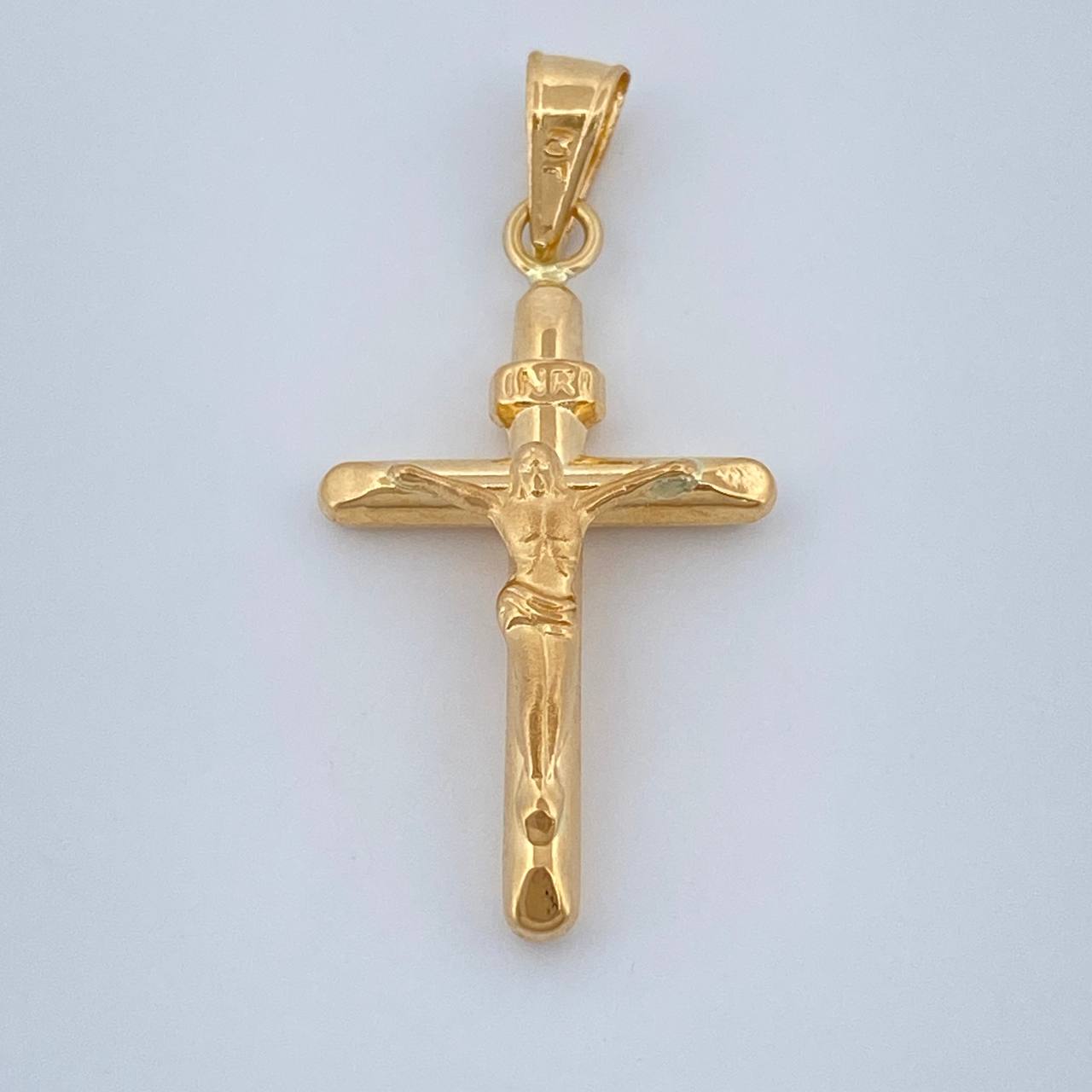 Dije Cruz Cristo 0.7gr / 2.5cm / Oro Amarillo 18K +
