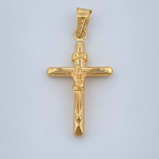 Dije Cruz Cristo 0.7gr / 2.5cm / Oro Amarillo 18K +