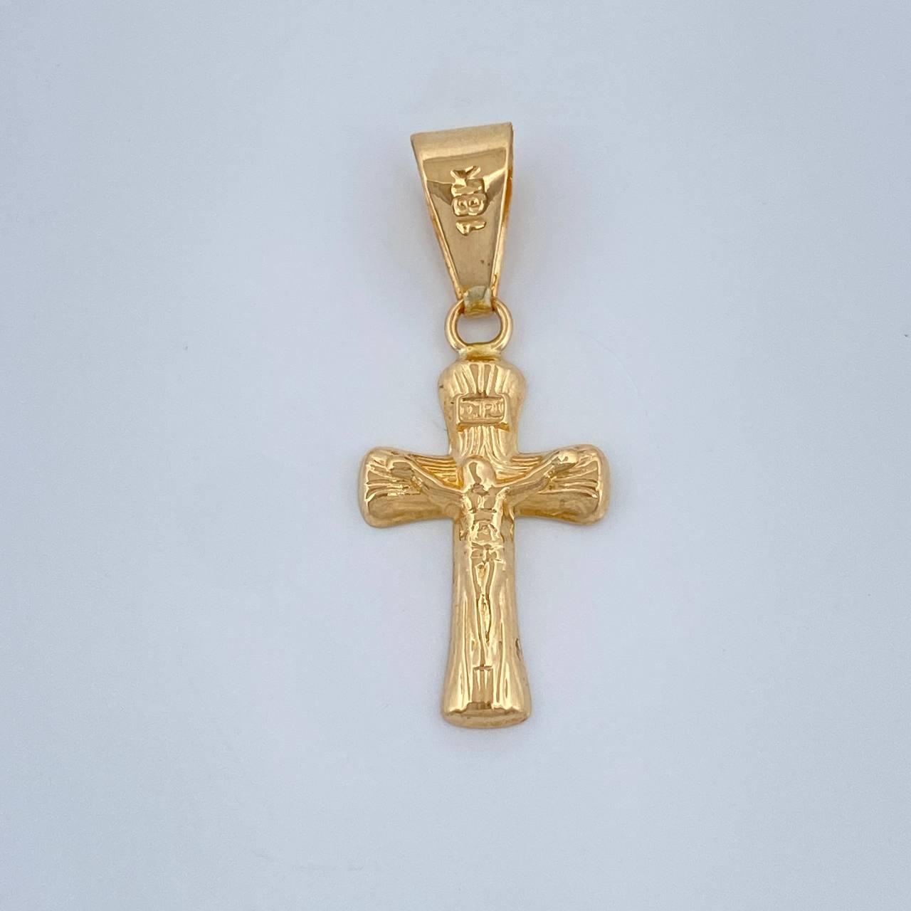 Dije Cruz Cristo 0.6gr / 2.5cm / Oro Amarillo 18K +