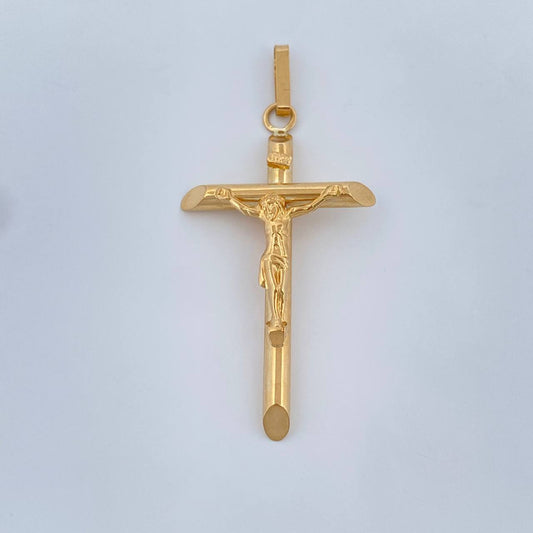 Dije Cruz Cristo 2.1gr / 4.8cm / Oro Amarillo 18K +