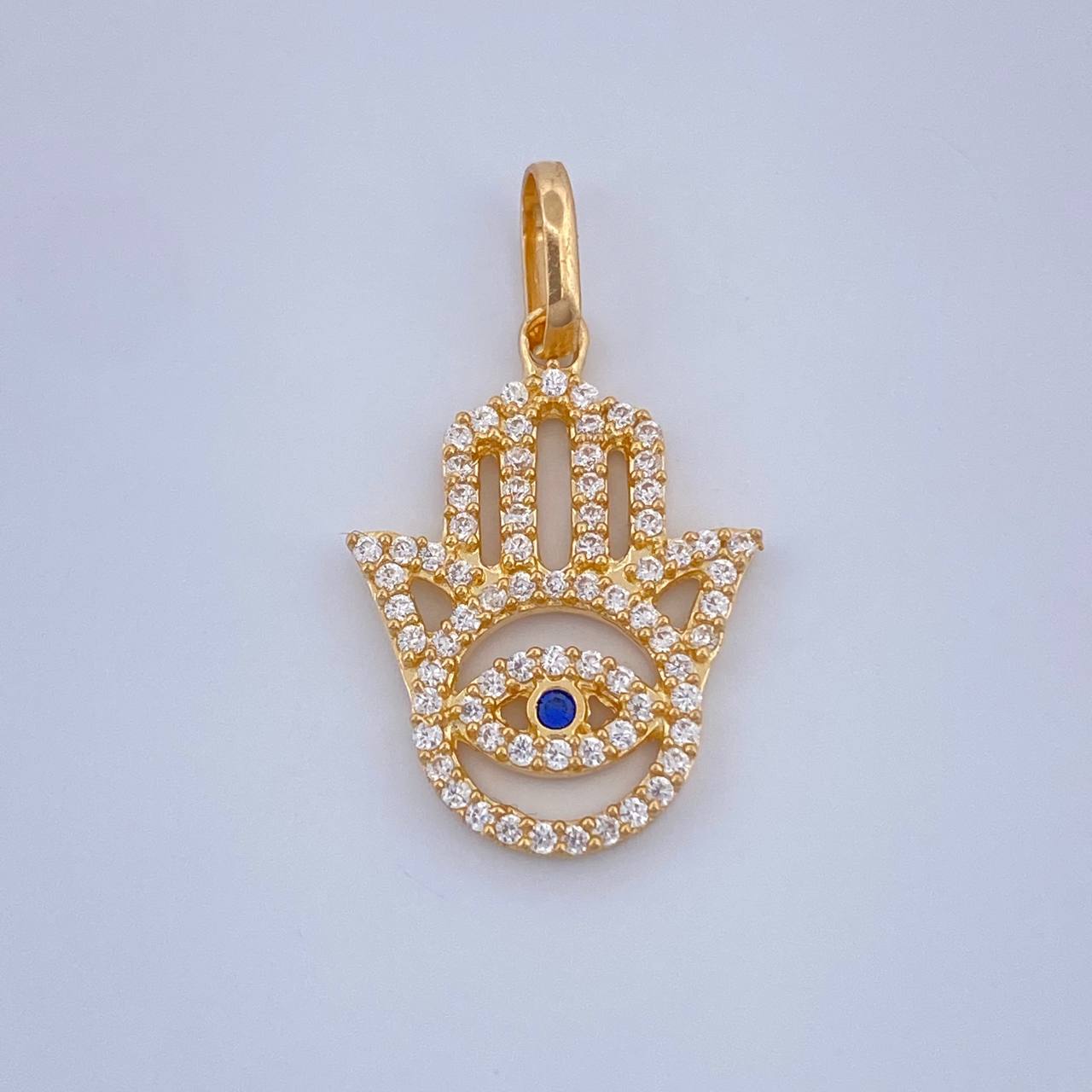 Dije Mano Hamsa 1.35gr / 2.2cm-Oro Amarillo 18K %