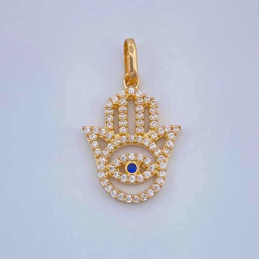 Dije Mano Hamsa 1.35gr / 2.2cm-Oro Amarillo 18K %